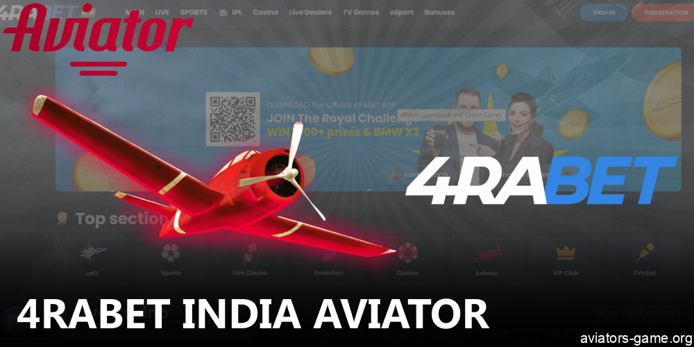 Aviator crash game available in 4rabet online casino in India