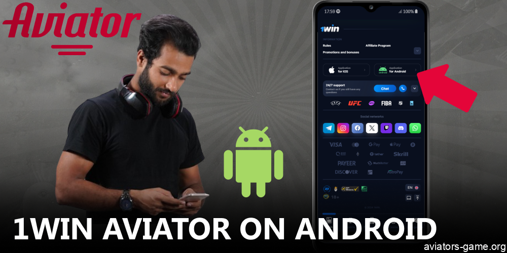 Download 1win Aviator app on Android