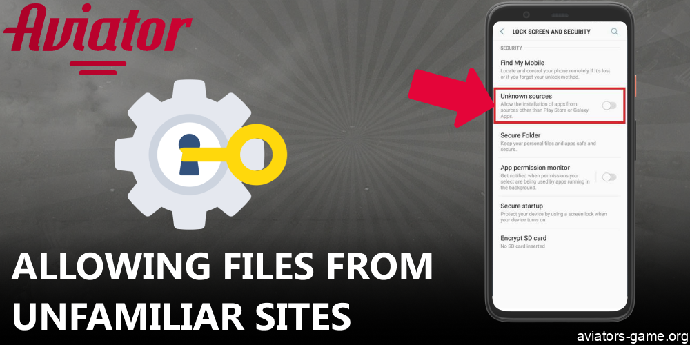 Instruction for Aviator players on allowing files from unknown sources