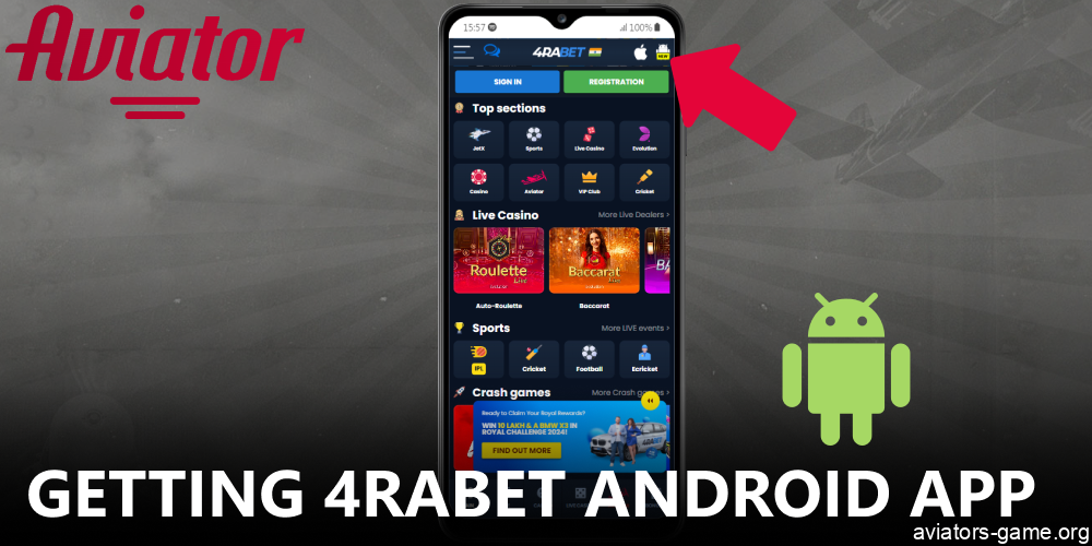 Guide on downloading 4rabet Aviator app on Android