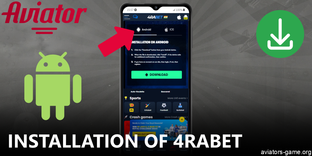 Guide on installing 4rabet Aviator App on Android