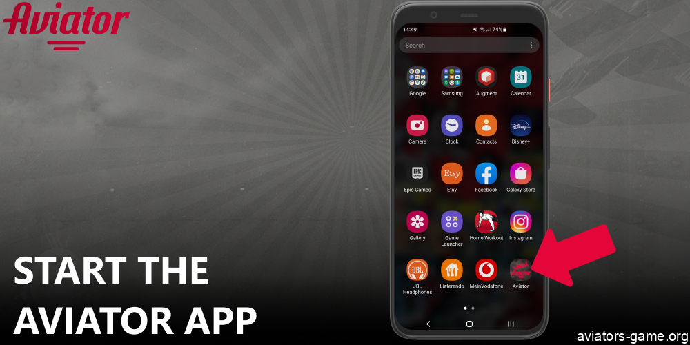 Start the Aviator app
