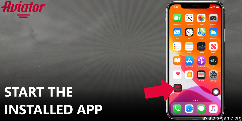 Start the installed Aviator app